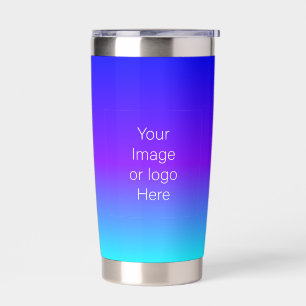 Dark Blue Traveller Gradient Personalise Insulated Tumbler