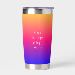 Dark Blue Traveller Gradient Personalise Insulated Tumbler