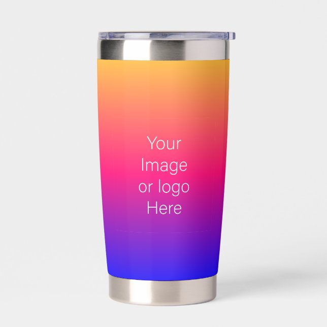 Dark Blue Traveller Gradient Personalise Insulated Tumbler (Left)