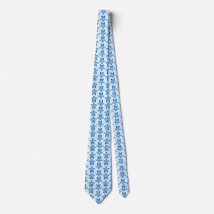 Dark Blue Tribal Honu Turtles Tie