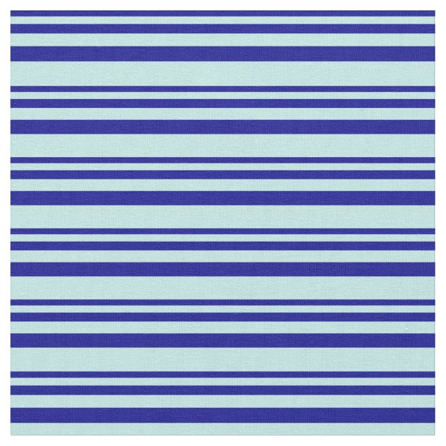 Dark Blue & Turquoise Striped Pattern Fabric (Close Up)