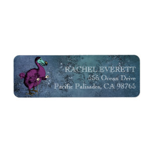 Dark Blue Vintage Alice in Wonderland Address