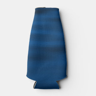 Dark Blue Water Ripples Bottle Cooler