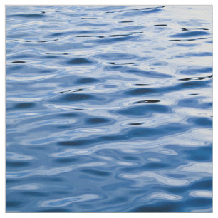 Dark Blue Water With Waves Fabric