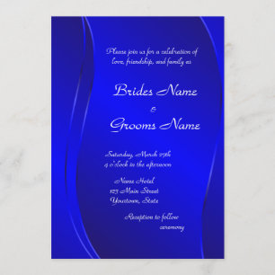 Dark Blue  Wedding Invitation
