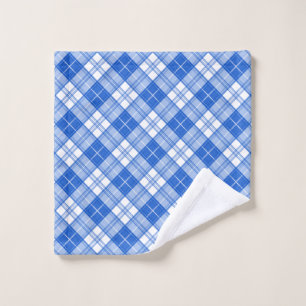 Dark Blue White Tartan Pattern yxm0uat9 diagonal Wash Cloth