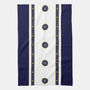 Dark Blue with Gold Stars Tea Towel