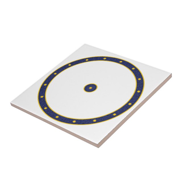 Dark Blue with Gold Stars Tile (Side)