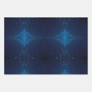 Dark Blue with Sprinkles  Wrapping Paper Sheet