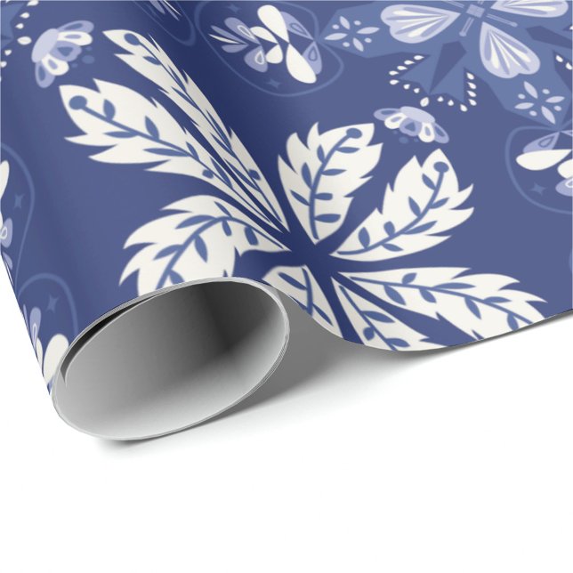dark blue wrapping paper with a white butterfly (Creator Uploaded)