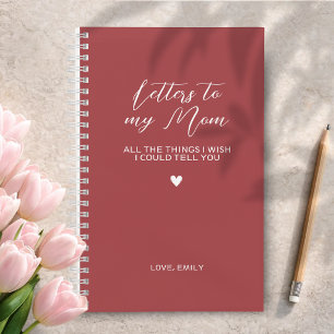 Dark Blush Grief Journal for Loss of Mother