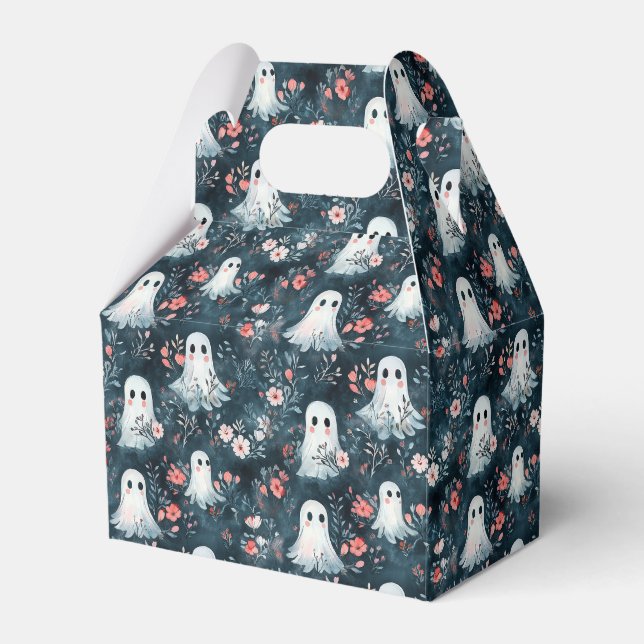 Dark Boho Ghost Pattern Favour Box (Front Side)