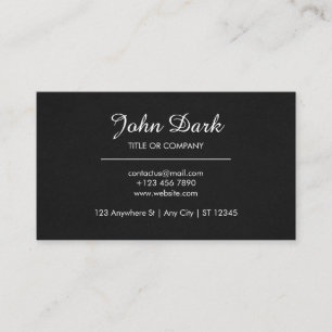 Dark, bold and elegant business card