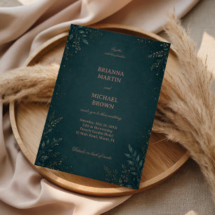 Dark Botanical Elegant Luxurious Invitation