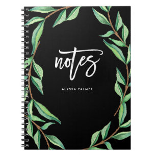 Dark Botanical Notes Notebook