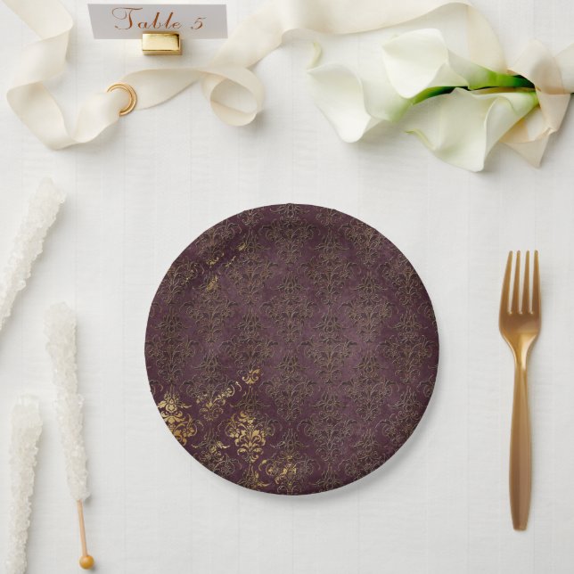 Dark Boudoir Paper Plate (Wedding)