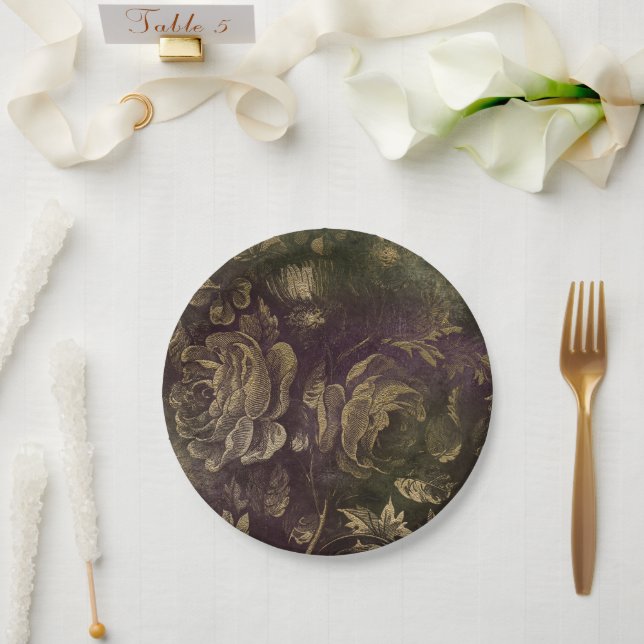 Dark Boudoir Paper Plate (Wedding)