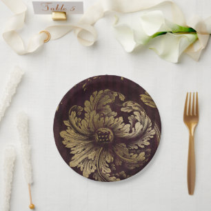 Dark Boudoir Paper Plate