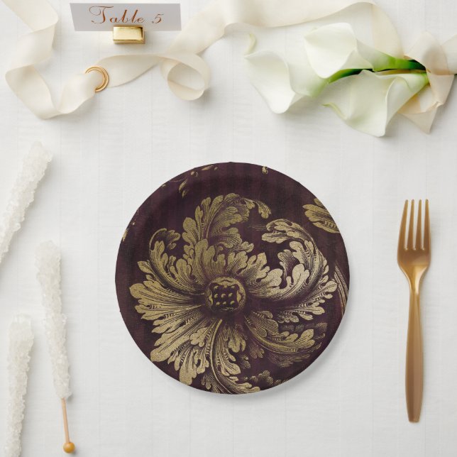 Dark Boudoir Paper Plate (Wedding)