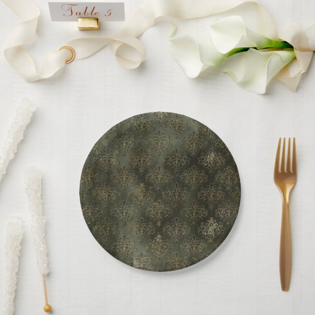 Dark Boudoir Paper Plate (Wedding)