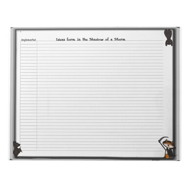 Dark Brainstorm Notepad (Front)