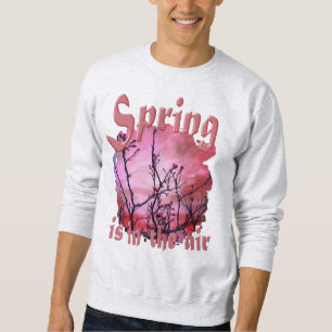 Dark Branches Red Buds And Fiery Sky Sweatshirt