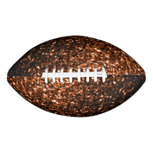 Dark bronze faux glitter sparkles bling american football