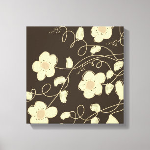 Dark Brown And Cream Canvas Print