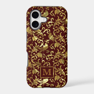 Dark Brown And Gold Vintage Damasks