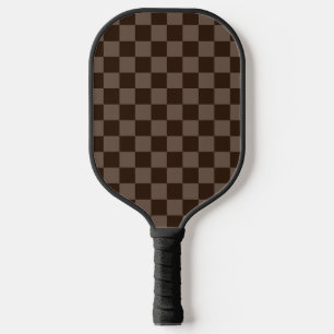 Dark Brown and Quincy Checkerboard Pickleball Paddle