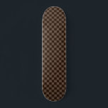 Dark Brown and Quincy Checkerboard Skateboard<br><div class="desc">Dark Brown and Quincy Checkerboard</div>
