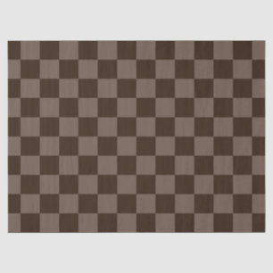 Dark Brown and Quincy Chequerboard Tissue Paper