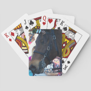 Dark Brown Arabian Horse wearing goggles Playing Cards