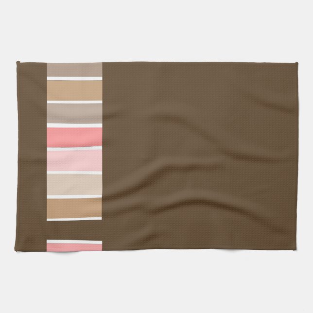 Dark Brown Beach Sand Tea Towel (Horizontal)