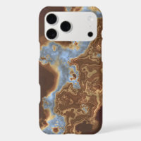 Dark Brown Beige Grey Blue Geode Marble Art