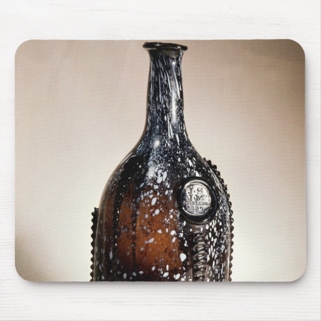 Dark brown bottle, probably Nailsea Mouse Mat (Front)