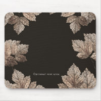 Dark Brown & Bronze Leaves Rustic Fall Glam