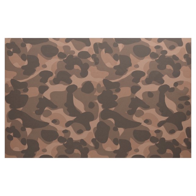 Dark Brown Camo Camouflage Pattern Cool Stylish Fabric (Yard)