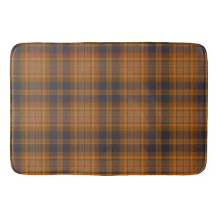 Dark Brown Checkered  Bath Mat