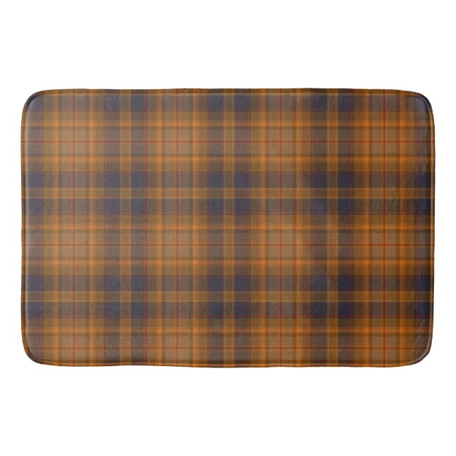Dark Brown Checkered  Bath Mat (Front)