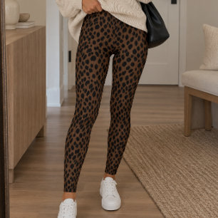 Dark Brown Cheetah Print Leggings