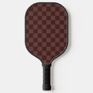 Dark Brown Chequerboard Pickleball Paddle