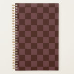 Dark Brown Chequerboard Planner<br><div class="desc">Dark Brown Chequerboard</div>