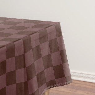 Dark Brown Chequerboard Tablecloth