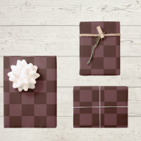 Dark Brown Chequerboard