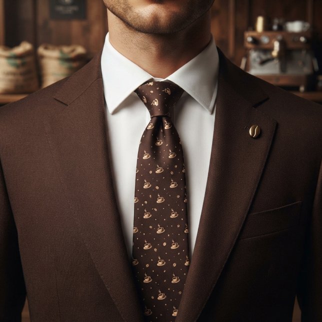 Dark Brown Coffee Lover Tie (Creator Uploaded)