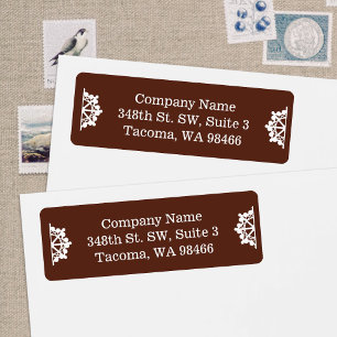 Dark Brown Company Holiday Mailing Address