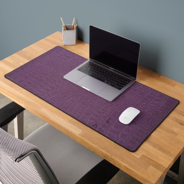  Dark Brown Crocodile Leather Texture Design Desk Mat (Office 2)