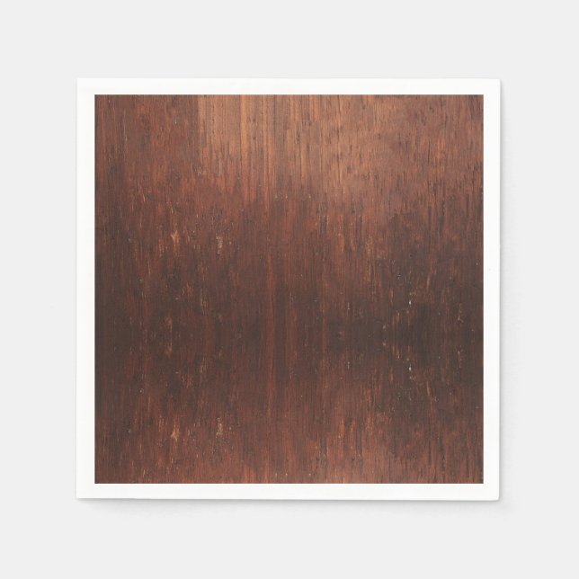 Dark Brown Faux Wood Napkin (Front)