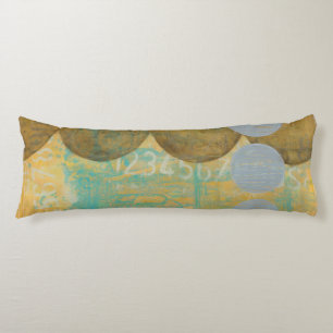 Dark Brown & Grey Circles with Numbers Numbers Body Cushion